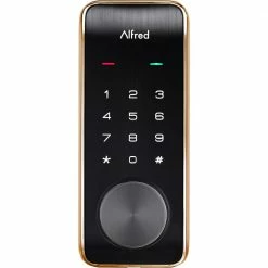 Coupon ⌛ Alfred DB2-B Gold Smart Single Cylinder Electronic Deadbolt Lock with Key Override 👍