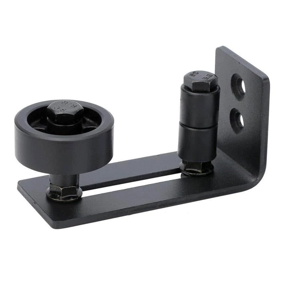 New ๐ Boyel Living 4.88 in. Black Steel Heavy-Duty Adjustable Sliding Barn Door Floor Guide Hardware ๐งจ