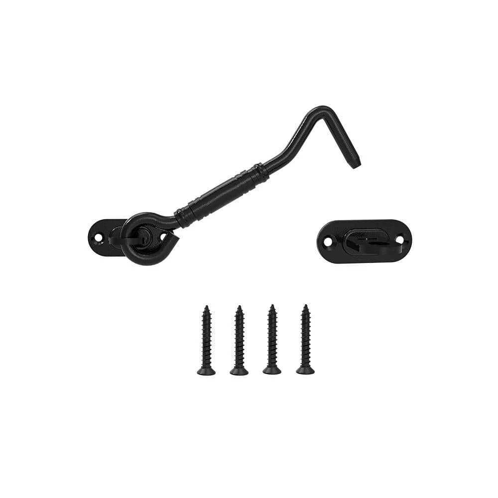 Buy 🛒 Boyel Living 4 in. Black Steel Sliding Barn Door Hook Lock Latch 👍 - Image 4