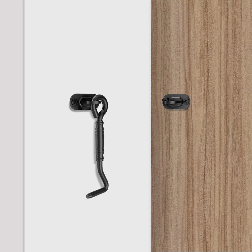Buy 🛒 Boyel Living 4 in. Black Steel Sliding Barn Door Hook Lock Latch 👍 - Image 6