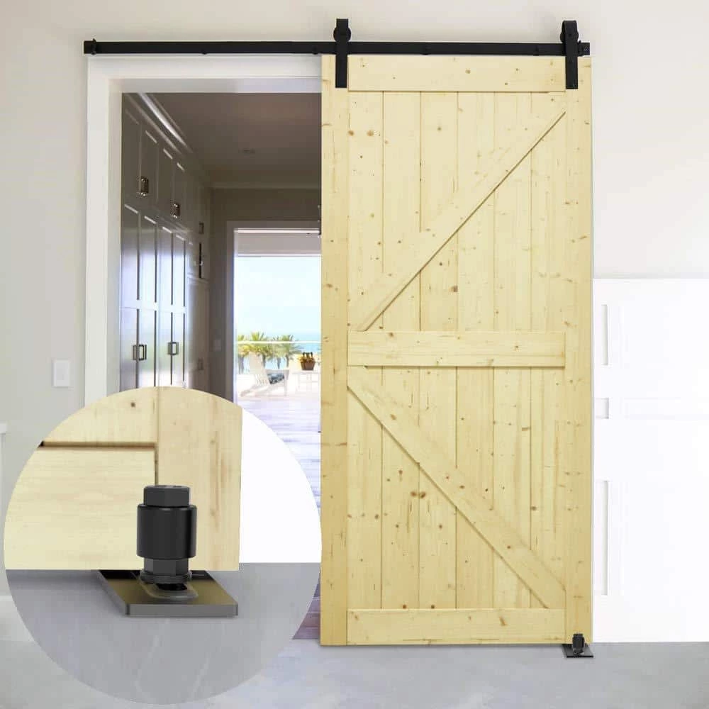 Wholesale ๐คฉ Boyel Living 4.86 in. Black Steel Heavy-Duty Sliding Barn Door Floor Guide Hardware (2-Pack) ๐งจ - Image 8