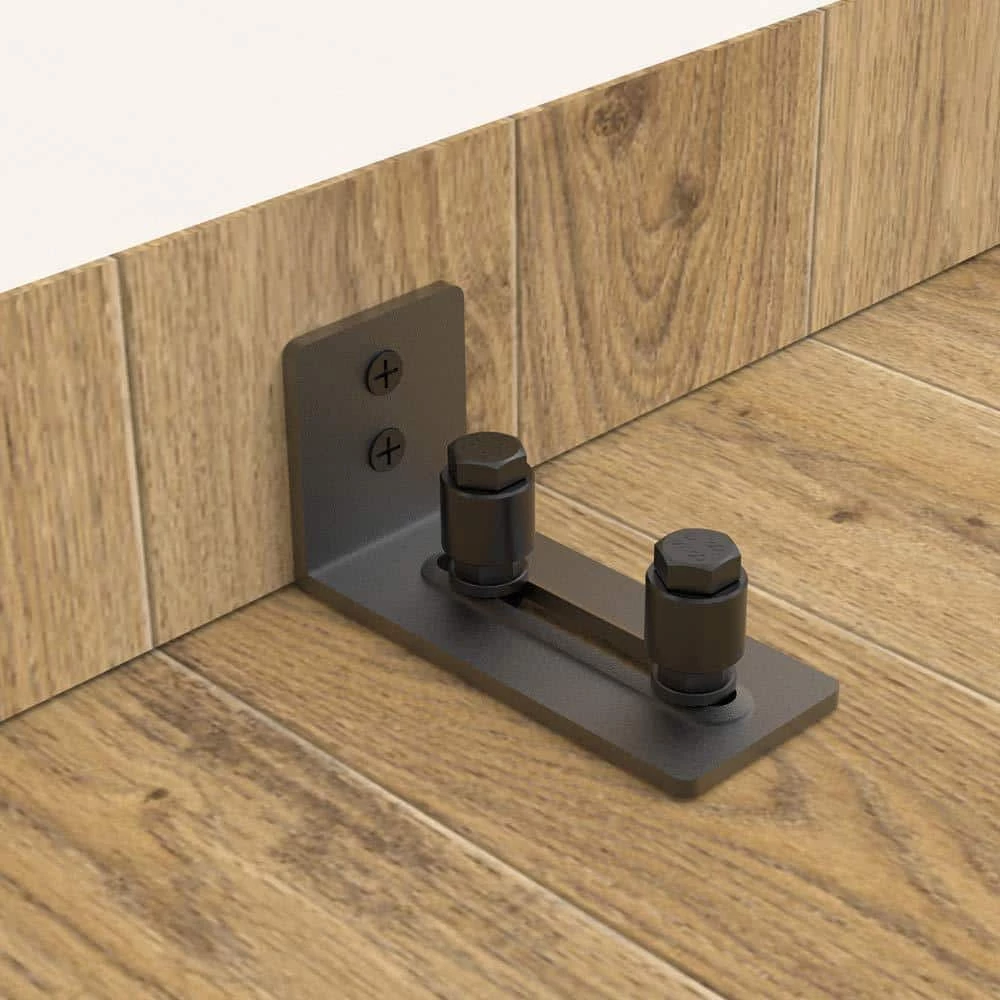 Wholesale ๐คฉ Boyel Living 4.86 in. Black Steel Heavy-Duty Sliding Barn Door Floor Guide Hardware (2-Pack) ๐งจ - Image 2