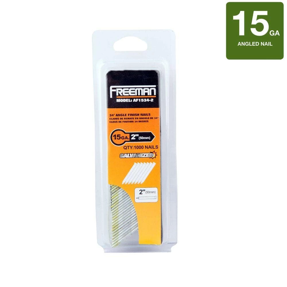 Brand new ๐ฅฐ Freeman 2 in. 15-Gauge 34-Degree Glue Collated Finish Nails (1000-Count) โ๏ธ - Image 2