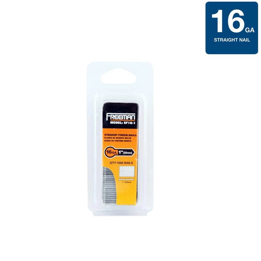 Coupon 🤩 Freeman 1 in. 16-Gauge Glue Collated Straight Finish Nails (1000-Count) ⌛ - Image 2