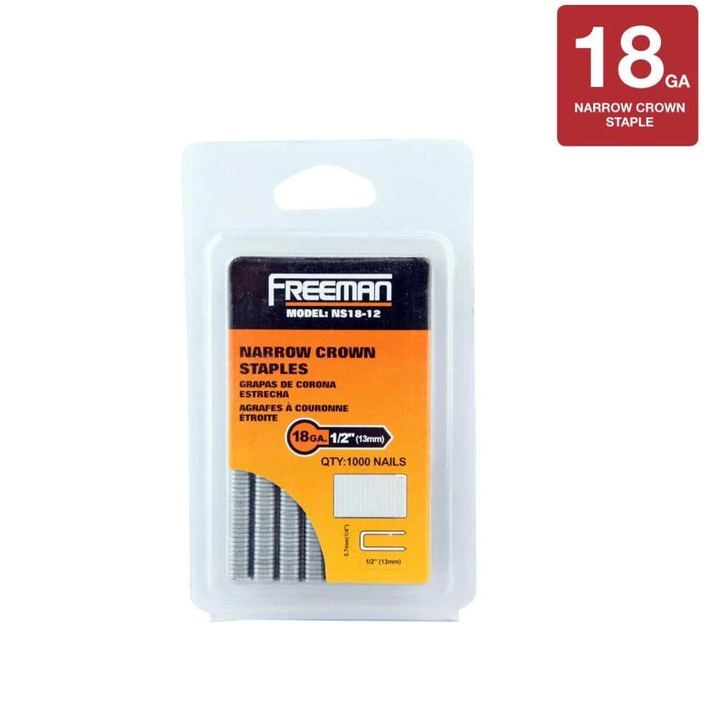 Top 10 👍 Freeman 1/2 in. 18-Gauge Glue Collated Narrow Crown Staples (1000 Count) 👏 - Image 3