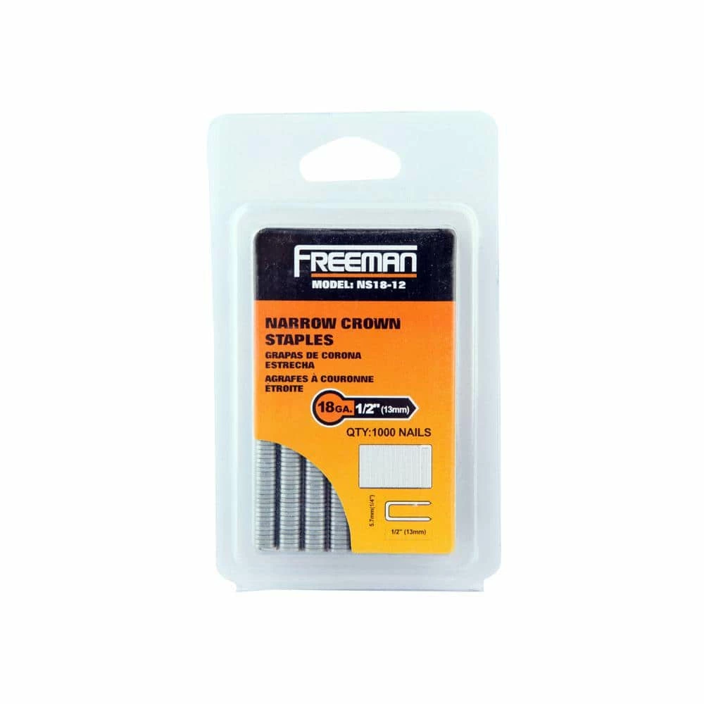 Top 10 👍 Freeman 1/2 in. 18-Gauge Glue Collated Narrow Crown Staples (1000 Count) 👏