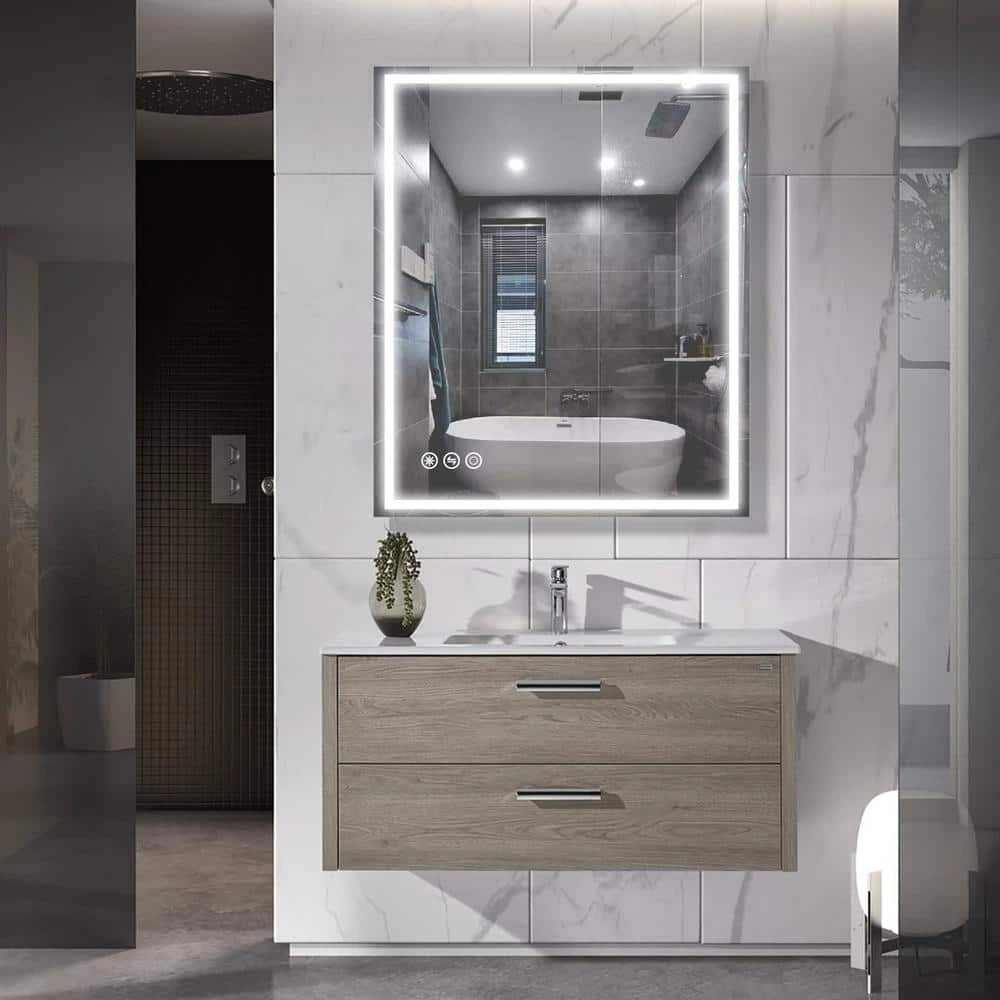 Buy ✨ Boyel Living 36 in. W x 30 in. H Frameless Rectangular LED Light Bathroom Vanity Mirror 💯 - Image 2