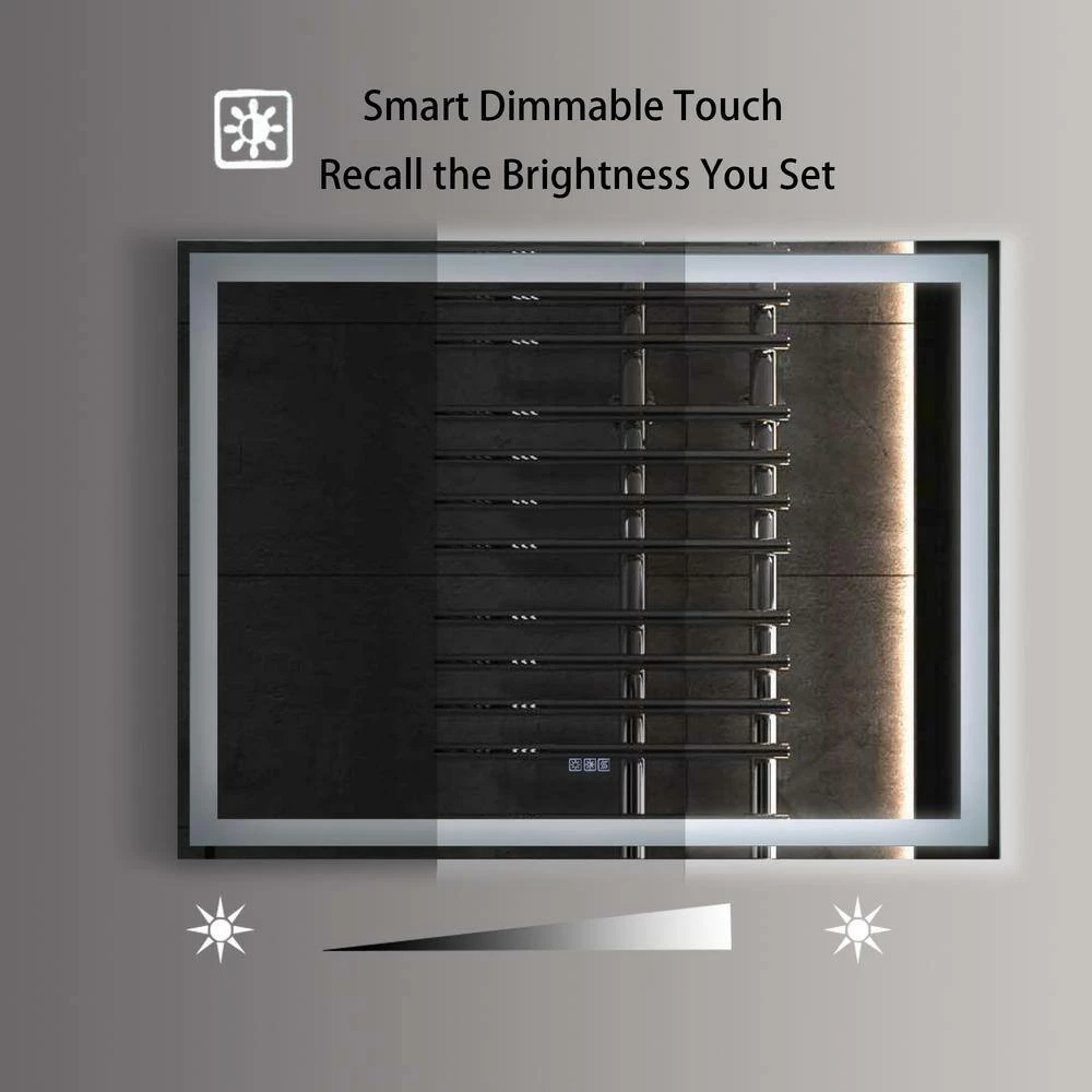 Flash Sale ๐ Boyel Living 48 in. W x 36 in. H Frameless Rectangular LED Light Bathroom Vanity Mirror โจ - Image 5