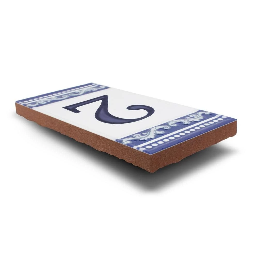 Cheapest 👏 KANTU 2 in. x 4 in. Castilla Ceramic Tile Address Number 2 😍 - Image 4