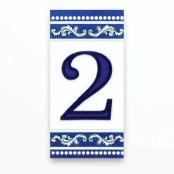 Cheapest 👏 KANTU 2 in. x 4 in. Castilla Ceramic Tile Address Number 2 😍