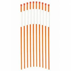 Flash Sale 😍 FiberMarker 72 in. 1/4 in. Dia Reflective Driveway Markers Driveway Poles for Easy Visibility at Night, Orange (20-Pack) 👏