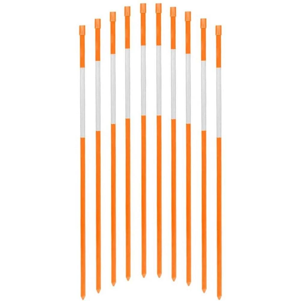 Budget ๐ฅ FiberMarker 24 in. 1/4 in. Dia Driveway Markers Snow Poles Snow Markers Snow Stakes, Orange (20-Pack) โญ