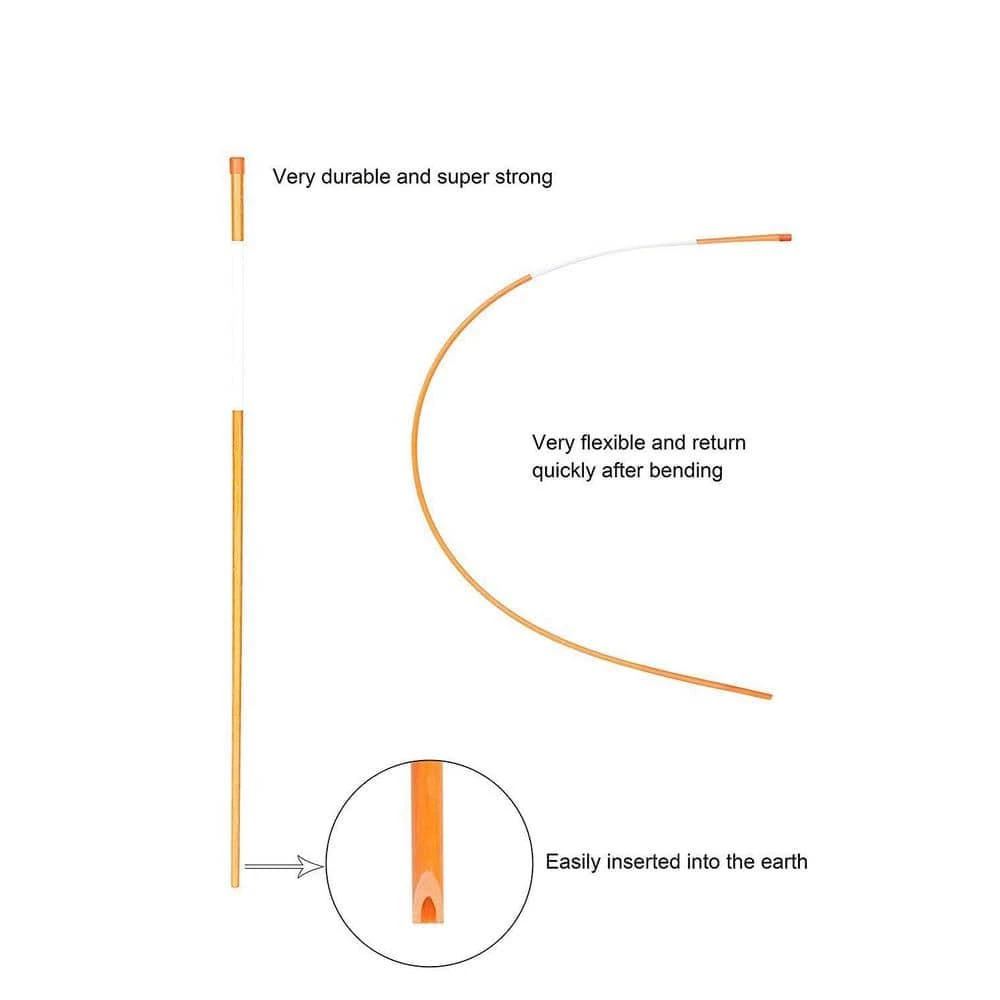 Budget ๐ฅ FiberMarker 24 in. 1/4 in. Dia Driveway Markers Snow Poles Snow Markers Snow Stakes, Orange (20-Pack) โญ - Image 6