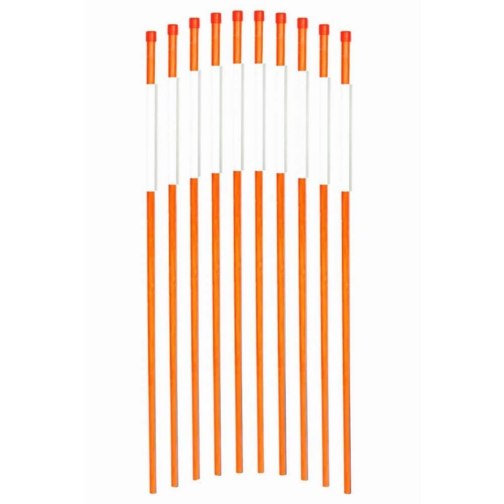 Best reviews of ✔️ FiberMarker 36 in. Pavement Marker 1/4 in. Dia Solid Snow Poles Stakes Reflective, Orange (50-Pack) 🌟