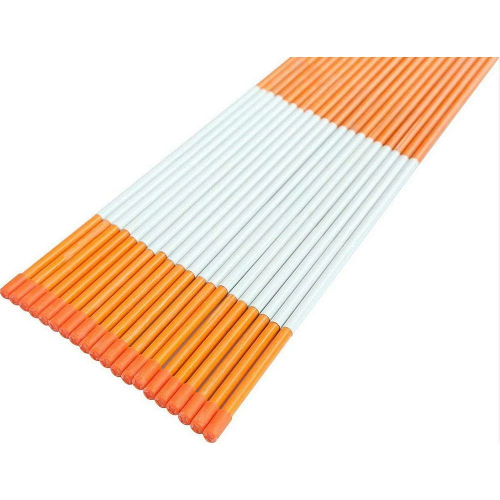New ๐ FiberMarker 60 in. Reflective Driveway Markers 5/16 in. Dia Solid Driveway Poles for Easy Visibility at Night, Orange (20-Pack) ๐ - Image 2