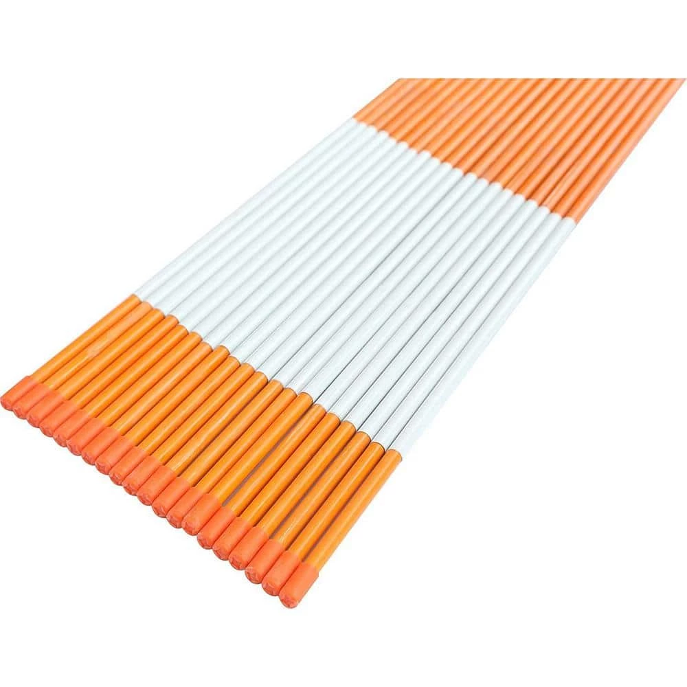 Brand new 🥰 FiberMarker 24 in. Driveway Markers 1/4 in. Dia Snow Poles Snow Markers Snow Stakes Hollow, Orange (20-Pack) 💯 - Image 2