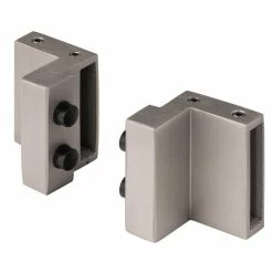 New ❤️ Sure-Loc Hardware Satin Nickel Barn Track Stop, 1 Pair ✨