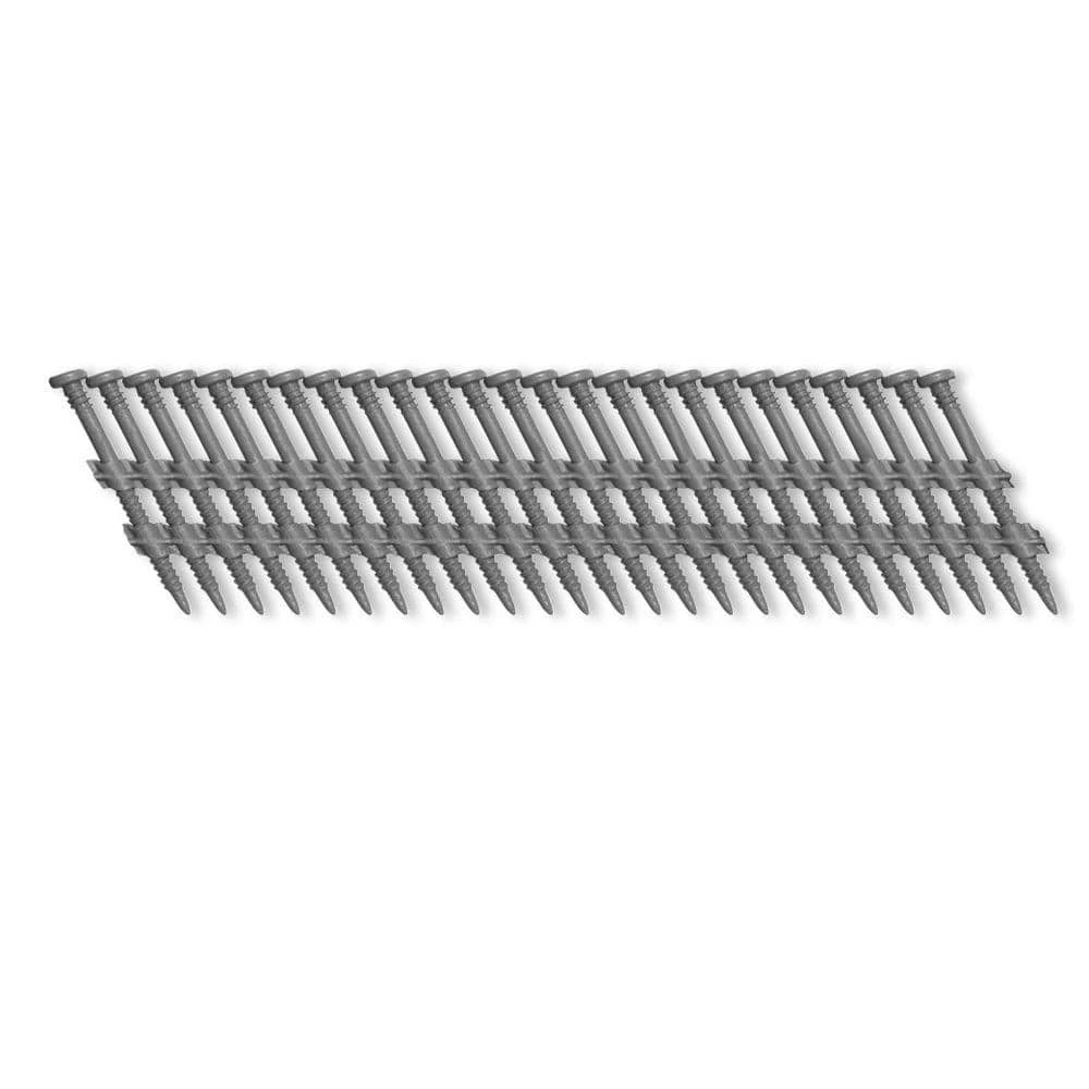 New ๐ Scrail 2 in. x 1/8 in. 20-Degree Grey Plastic Strip Square Head Nail Screw Fastener (1,000-Pack) ๐
