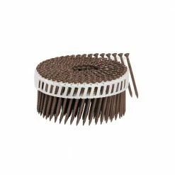 Cheap 🔔 Scrail 1-3/4 in. x 1/9 in. 15-Degree Brown Plastic Sheet Coil Torx Head Nail Screw Fastener (2,000-Pack) 🔔