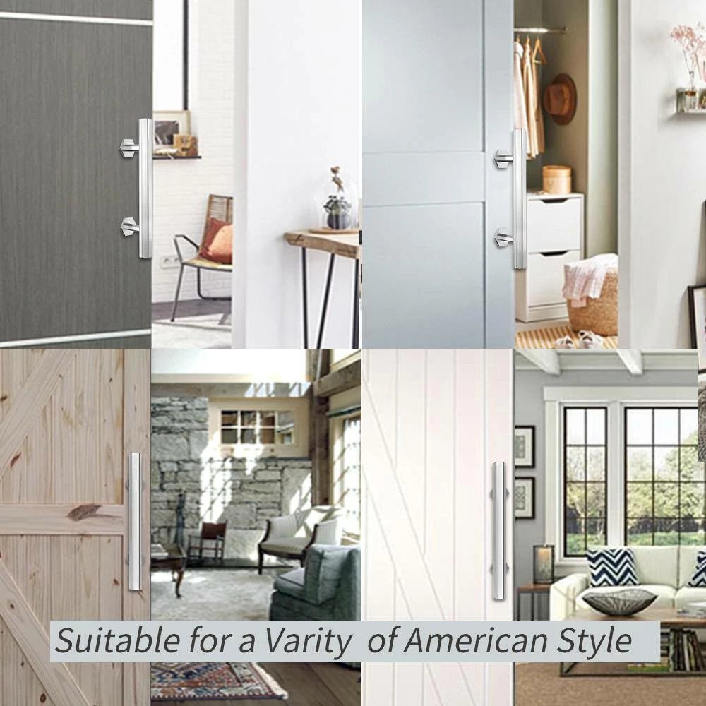 Coupon โ๏ธ Boyel Living 10 in. Stainless Steel Hexagon Pull and Flush Sliding Barn Door Handle Set โค๏ธ - Image 8