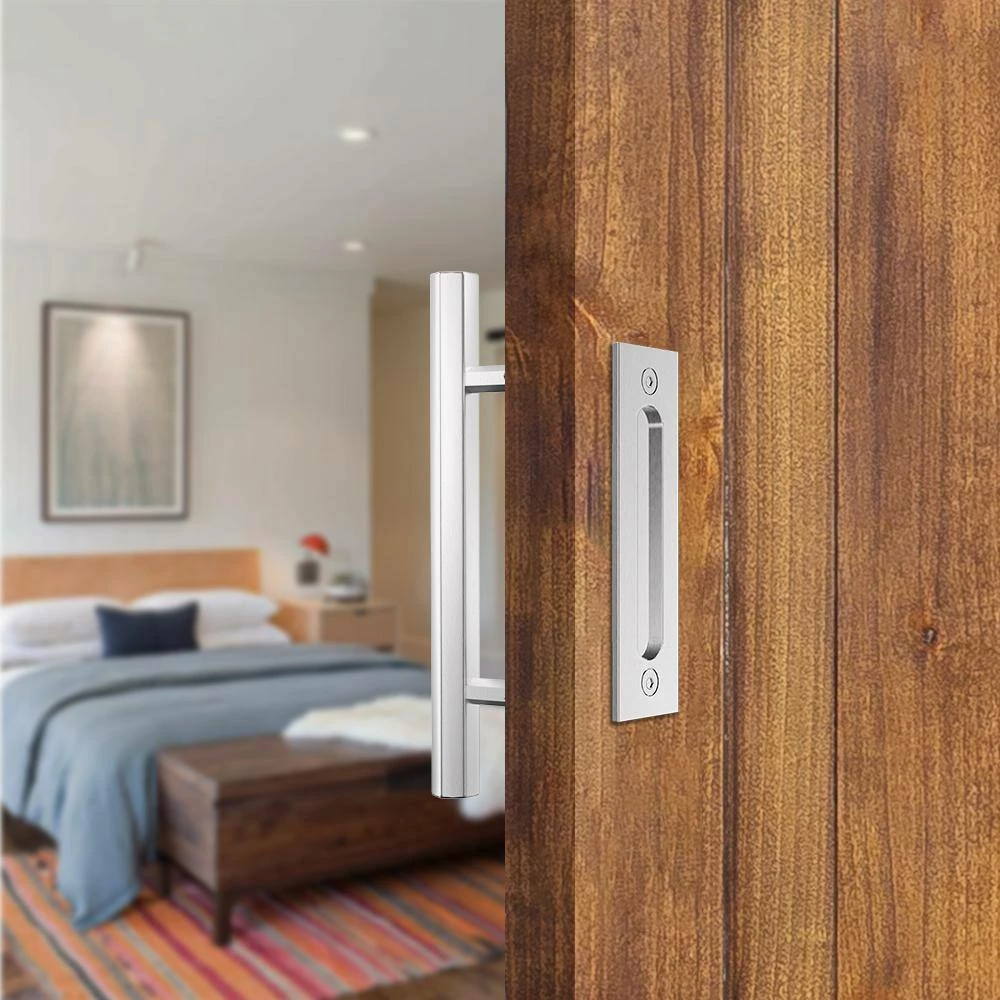 Coupon โ๏ธ Boyel Living 10 in. Stainless Steel Hexagon Pull and Flush Sliding Barn Door Handle Set โค๏ธ - Image 3