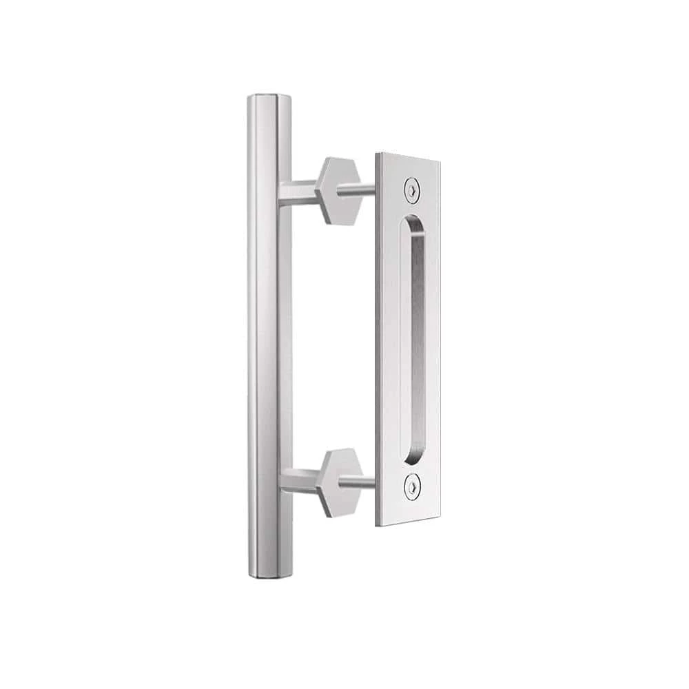 Coupon โ๏ธ Boyel Living 10 in. Stainless Steel Hexagon Pull and Flush Sliding Barn Door Handle Set โค๏ธ