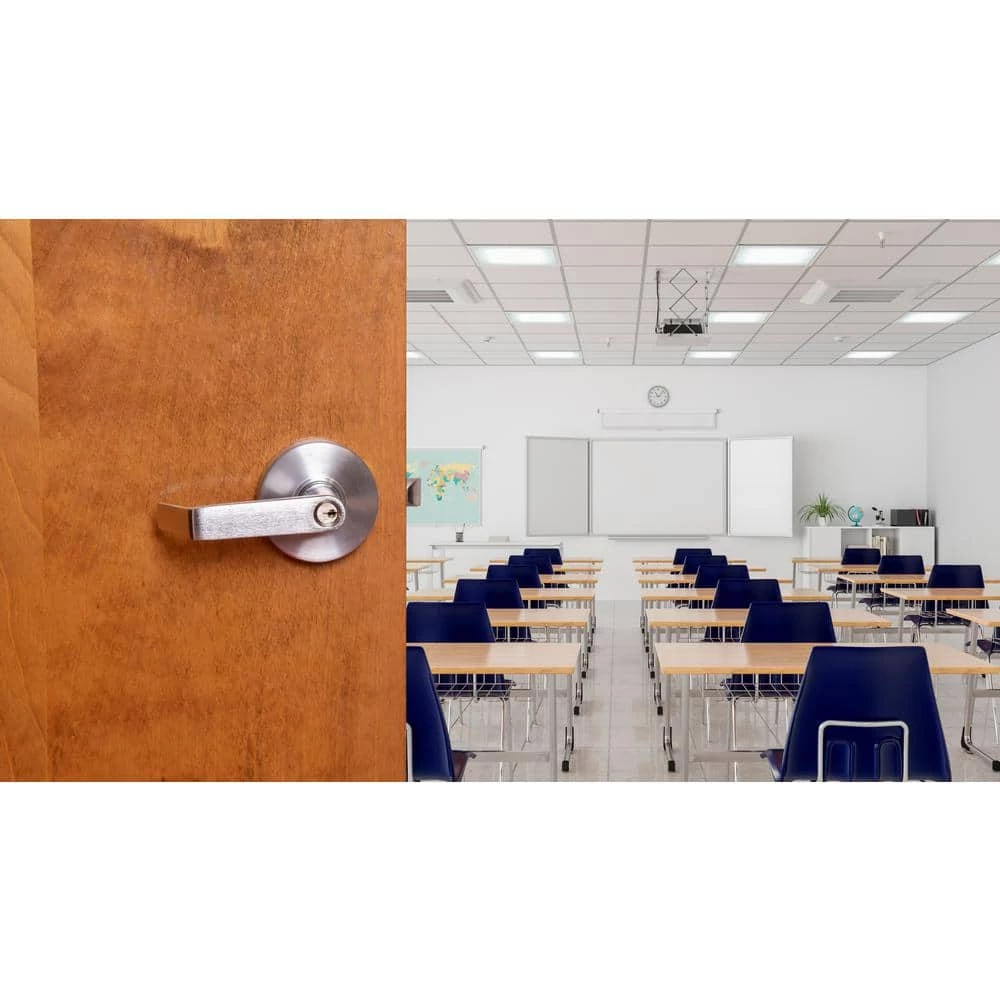 Brand new ⌛ Taco Heavy Duty Brushed Chrome Commercial Cylindrical Classroom Door Handle with Lock ⌛ - Image 5