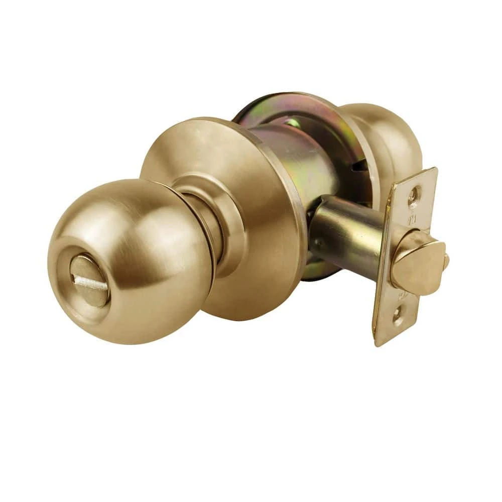 Best Pirce ๐ Taco ECB Series Brushed Brass Cylindrical Entry Door Knob 2-3/8 in. Backset Lockset & Single Cylinder Deadbolt Combo Pack ๐ - Image 2
