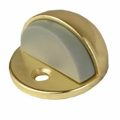 Cheap 🧨 Taco Bright Brass Low Dome Door Stop 🛒