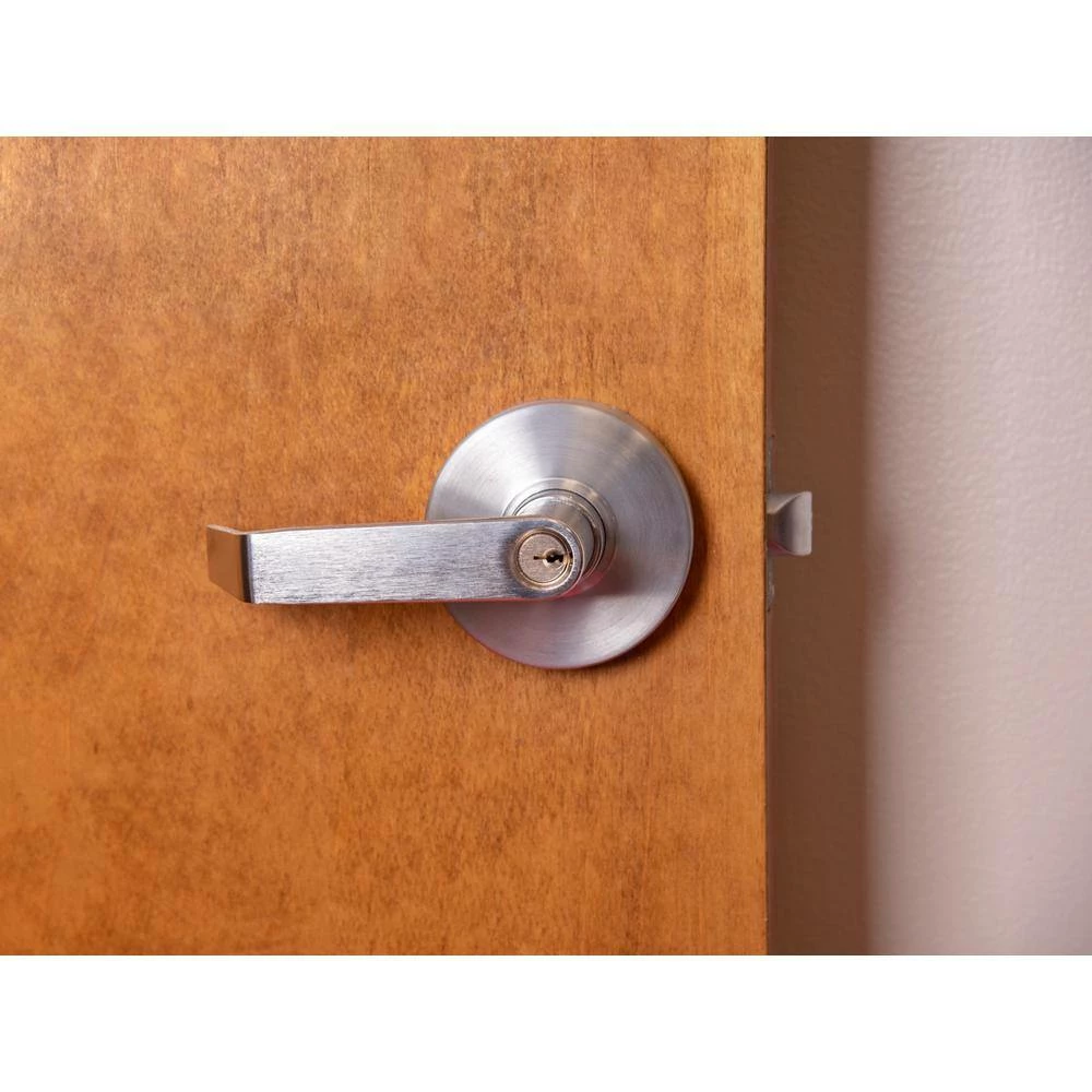 Brand new 🥰 Taco Heavy-Duty Brushed Chrome Commercial Cylindrical Entry Door Lever/Handle with Lock 👍 - Image 4