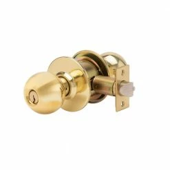 Best reviews of 🎉 Taco Light Duty Cylindrical Grade 3 Bright Brass Keyed Storeroom Door Knob Set with 2-3/4 in. Backset 😍