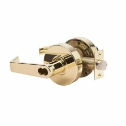 Outlet 😉 Taco LSV Saturn Series Standard Duty Bright Brass Commercial Storeroom Lever with Door Handle Lock and IC Core 🔥