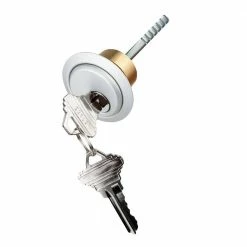 Deals 🛒 Taco Brushed Chrome Rim Cylinder for Panic Exit Devices ❤️