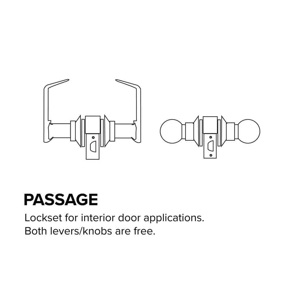 New ⌛ Taco Heavy Duty Stainless Steel Commercial Cylindrical Passage Hall/Closet Door Knob ✔️ - Image 6