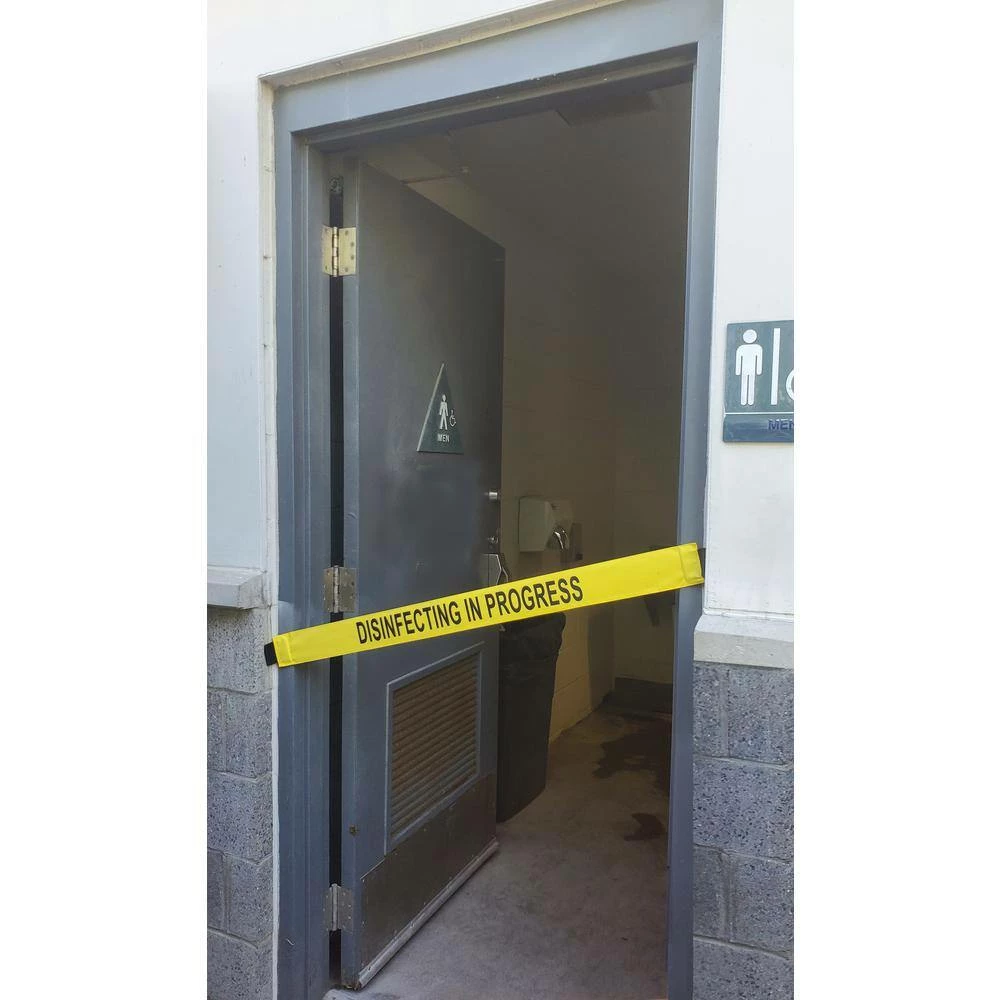 Cheapest โ๏ธ Magnetic Door Barrier Nylon Disinfecting In Progress Safety Banner with Magnetic Ends Fits up to a 51 in. Extra-Wide Doorway ๐ฅ - Image 2