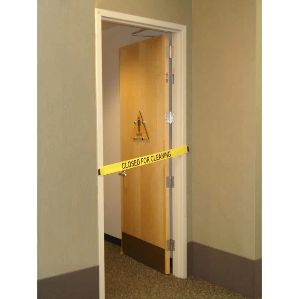 Hot Sale ๐ Magnetic Door Barrier Nylon Safety Barrier with Magnetic Ends Closed For Cleaning Imprint Fit's up to a Standard 36 in. wide Doorway ๐